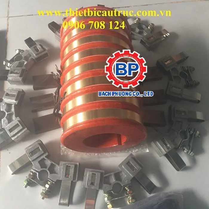 Cổ góp điện 8 pha trục 75 mm