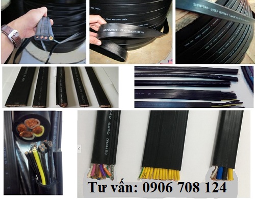 Dây điện dẹp cầu trục 4C x 6 mm Dây điện dẹp cầu trục 4C x 6 mm