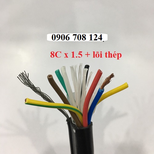 Cáp điều khiển có lõi thép 8C x 1.5 mm Cáp điều khiển có lõi thép 8C x 1.5 mm
