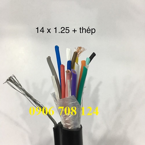 Cáp điều khiển có lõi thép 14C x 1,25 mm Cáp điều khiển có lõi thép 14C x 1,25 mm