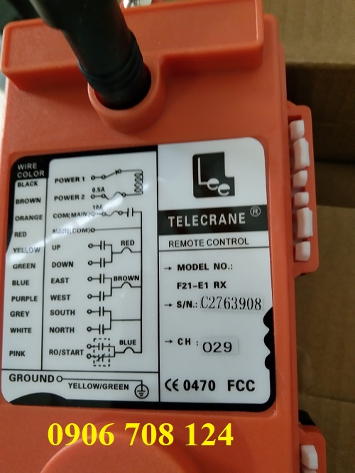 Điều khiển từ xa cầu trục nguồn 12V Điều khiển từ xa cầu trục nguồn 12V