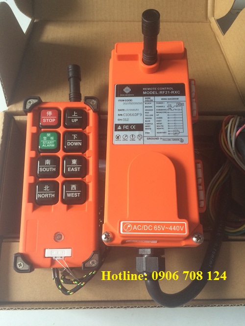 Điều khiển từ xa 1 cấp Telecrane f21-e1b Điều khiển từ xa 1 cấp Telecrane f21-e1b