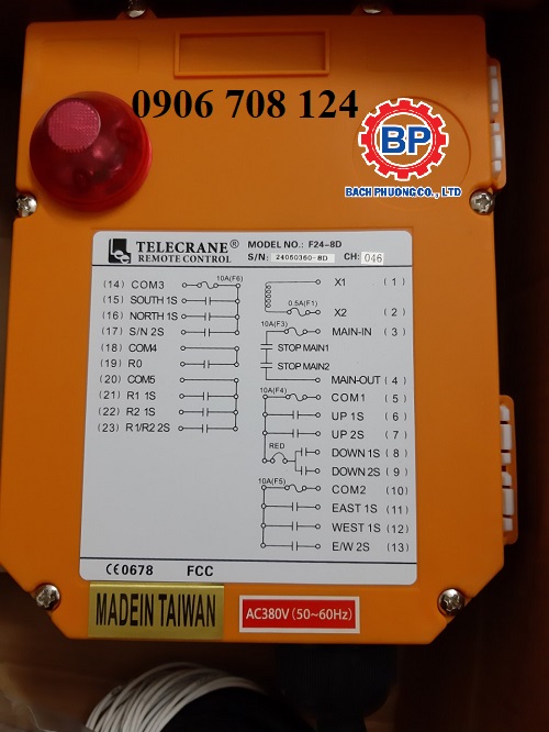Điều khiển từ xa Telecrane F24-8D Điều khiển từ xa Telecrane F24-8D