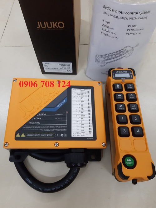 Điều khiển từ xa cầu trục Juuko K1000 Điều khiển từ xa cầu trục Juuko K1000