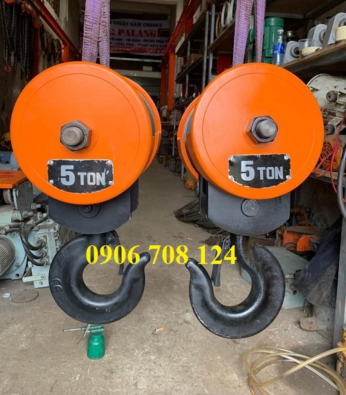 Móc cẩu palang cầu trục 5 tấn 2 puly Móc cẩu palang cầu trục 5 tấn 2 puly