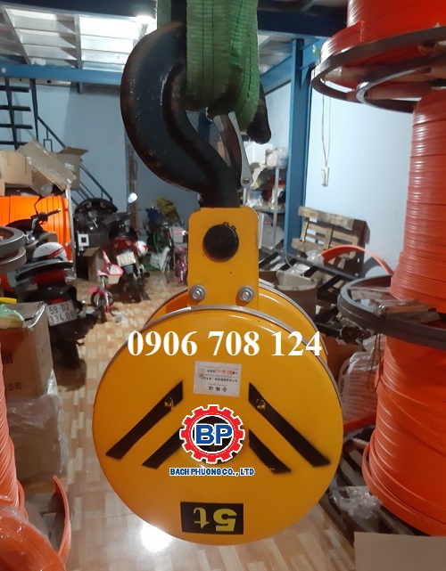 Móc cẩu palang cầu trục 5 tấn 2 puly Móc cẩu palang cầu trục 5 tấn 2 puly