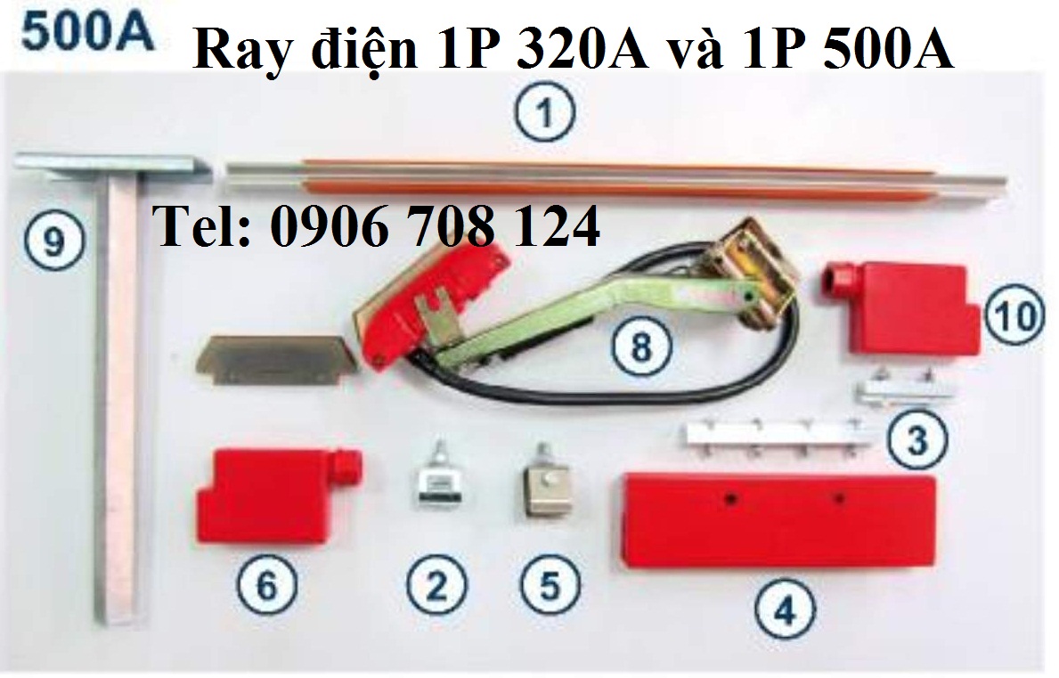 Ray điện cầu trục 1P 320A và 500A Ray điện cầu trục 1P 320A và 500A