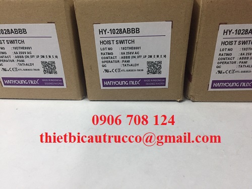 Tay bấm điều khiển cầu trục 8 nút HY-1028 ABBB Tay bấm điều khiển cầu trục 8 nút HY-1028 ABBB