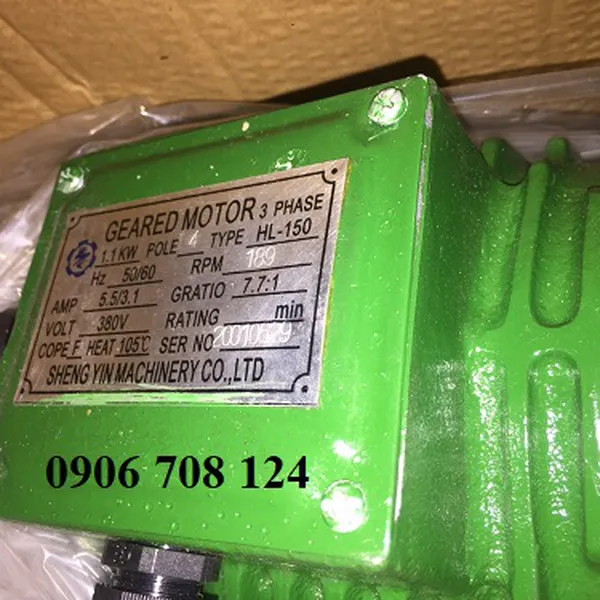 Mô tơ dầm biên Sheng yin 1.1 kw