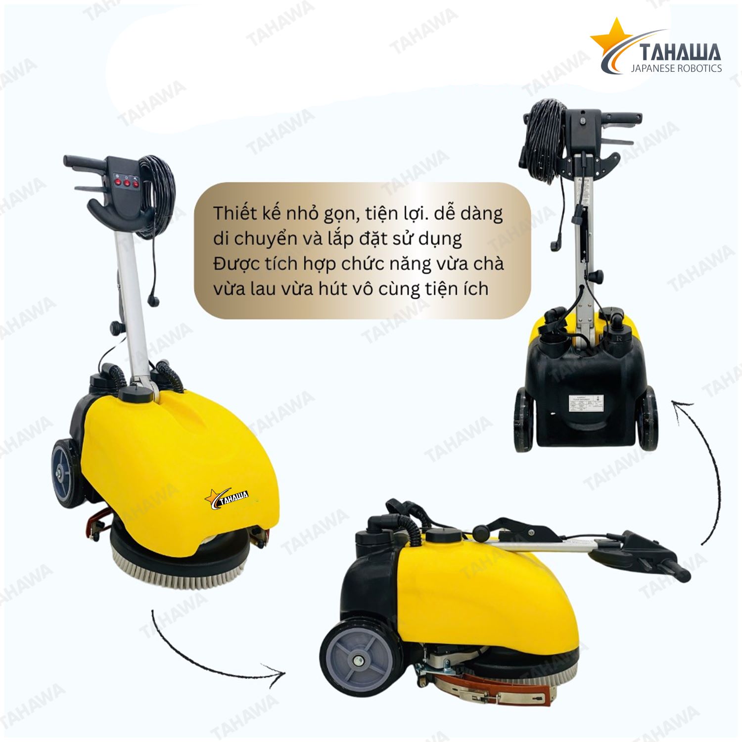 Máy chà sàn liên hợp mini Tahawa HC 201 Máy chà sàn liên hợp mini Tahawa HC 201