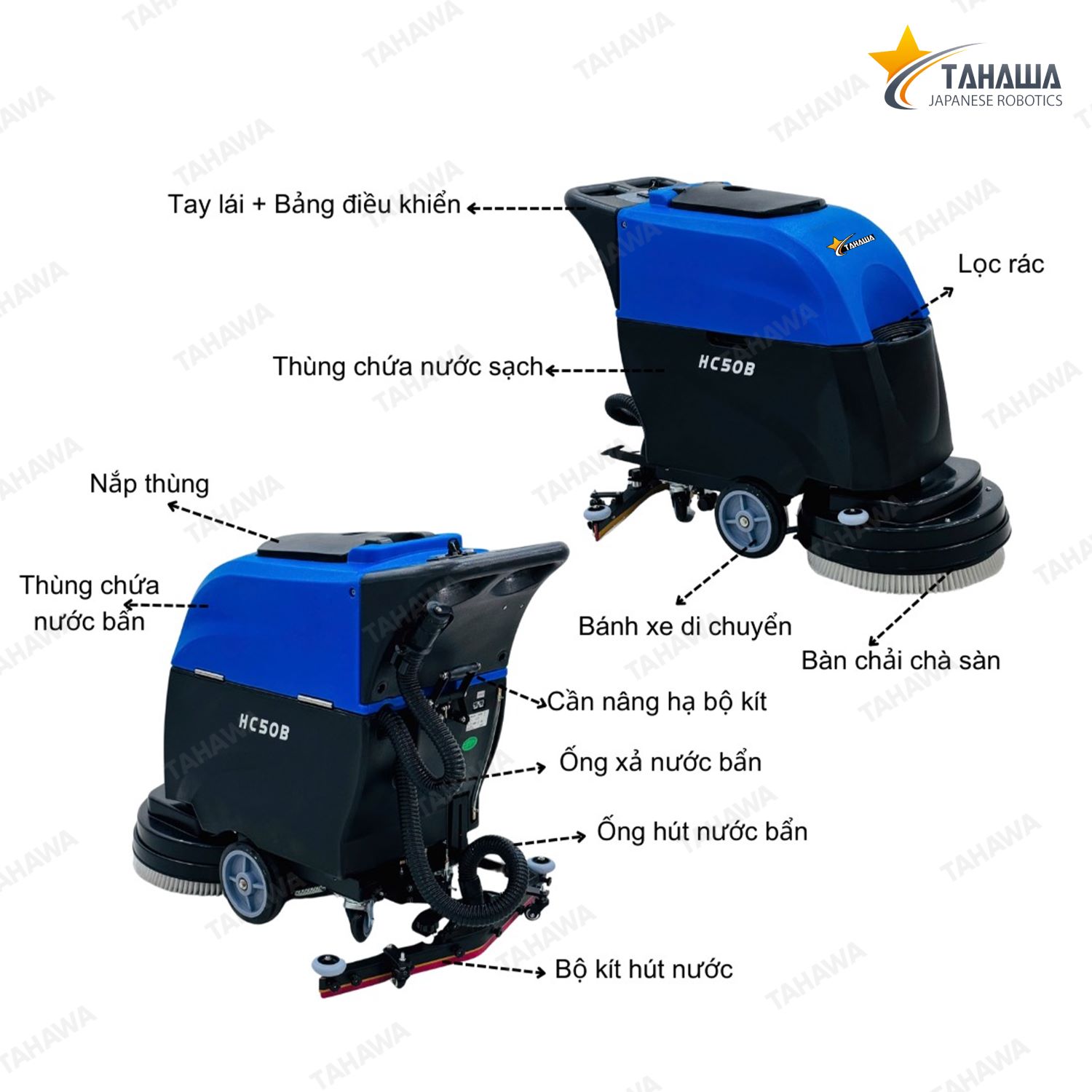 Máy lau sàn nhà xưởng Tahawa HC50B Máy lau sàn nhà xưởng Tahawa HC50B