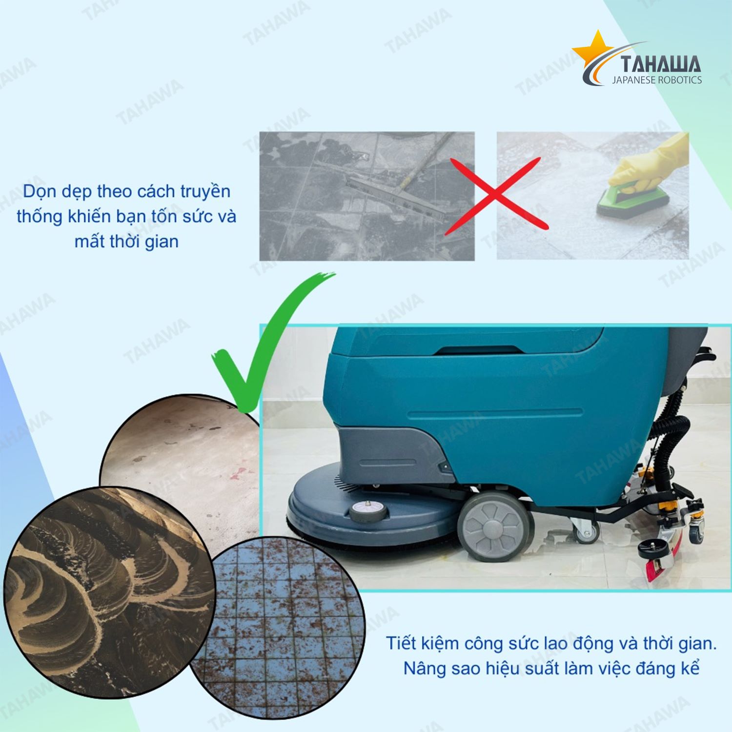 Máy chà sàn nhà xưởng Tahawa Nhật Bản KF60 dùng bình Máy chà sàn nhà xưởng Tahawa Nhật Bản KF60 dùng bình