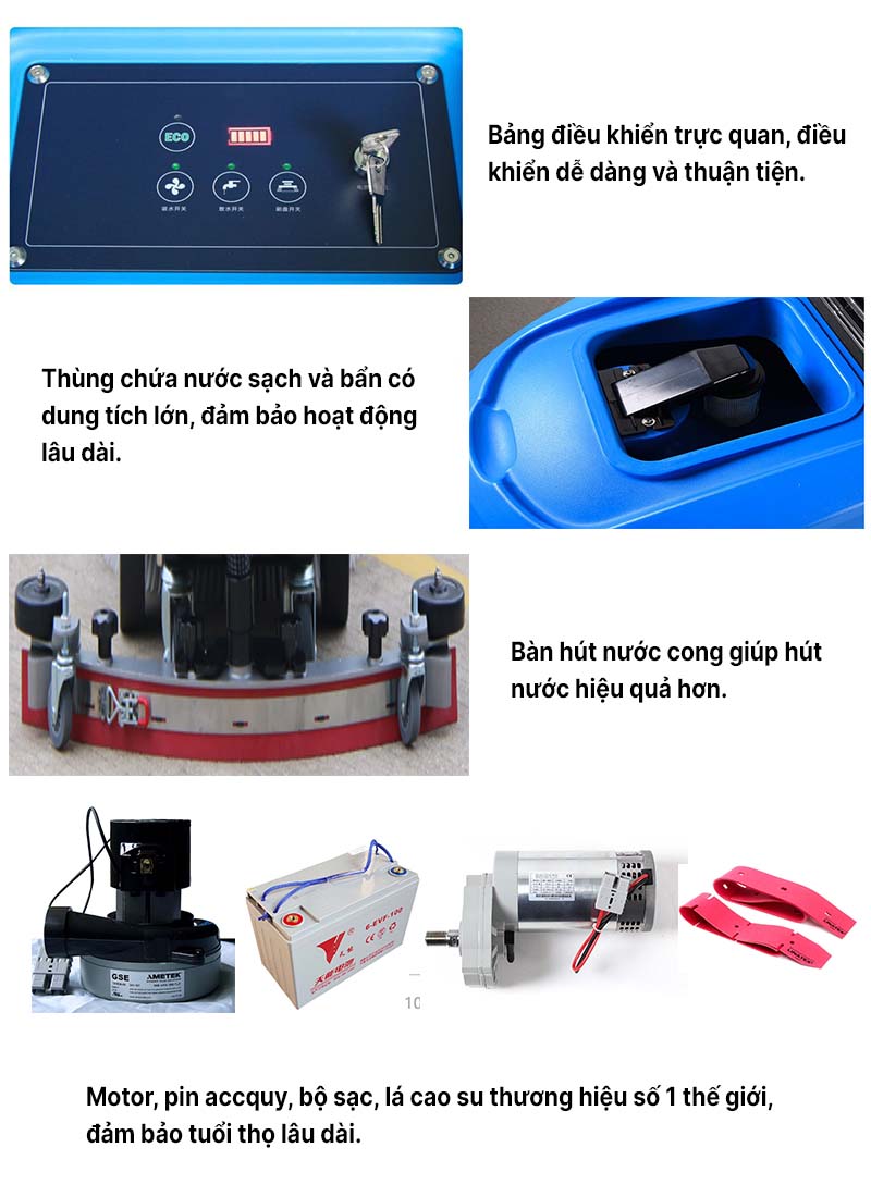 Máy lau sàn nhà Tahawa GM55B dùng bình Máy lau sàn nhà Tahawa GM55B dùng bình