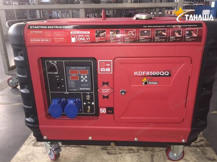 Máy phát điện chạy dầu 5,5KVA Tahawa KDF8500QQ  Máy phát điện chạy dầu 5,5KVA Tahawa KDF8500QQ