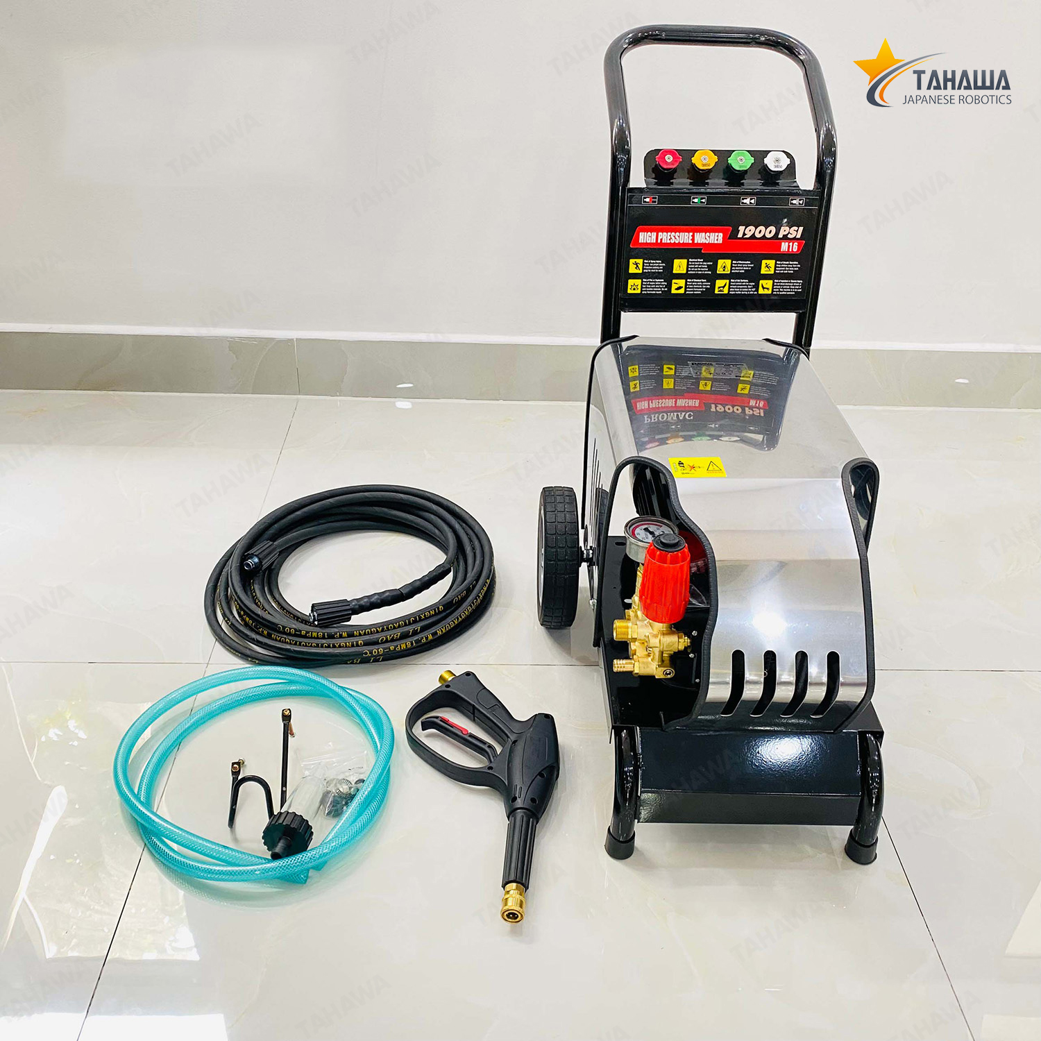 Máy phun áp lực cao TAHAWA M16, công suất 2000W Máy phun áp lực cao TAHAWA M16, công suất 2000W