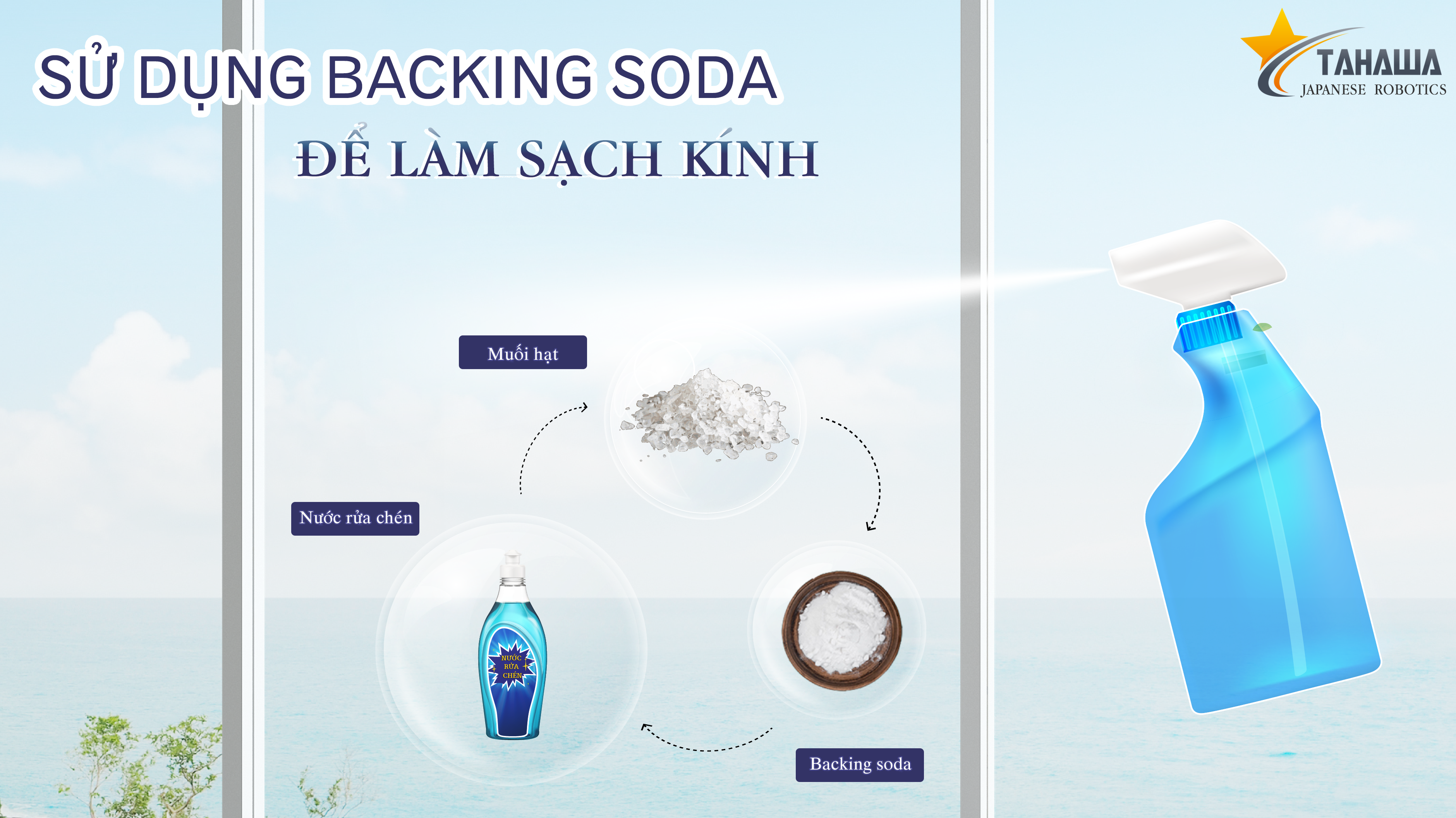sử dụng baking soda để làm sạch kính sử dụng baking soda để làm sạch kính