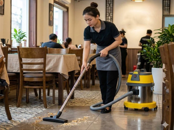 Máy hút bụi công nghiệp công suất lớn dùng vệ sinh cho nhà hàng khách sạn thì chọn loại nào?
