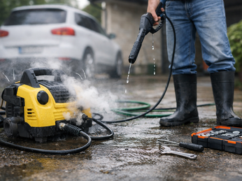 Máy rửa xe gia đình không lên áp, kêu to: Nguyên nhân & cách xử lý nhanh