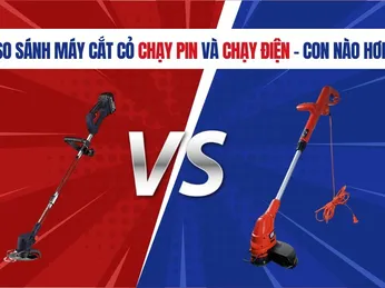 So sánh máy cắt cỏ chạy pin và chạy điện: Nên mua loại nào?
