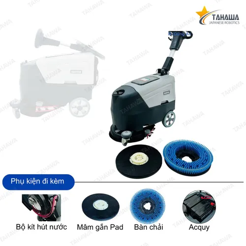 Máy lau sàn Tahawa Nhật Bản KF450B dùng bình