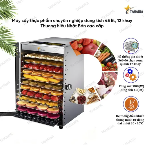 Máy sấy thực phẩm 12 KHAY TAHAWA ST-06