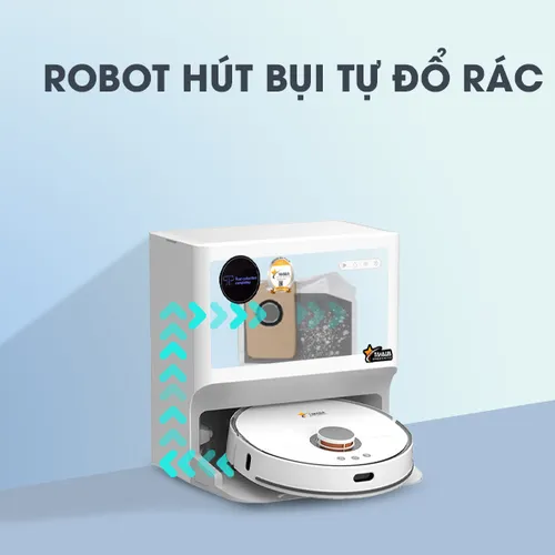 Robot hút bụi lau nhà tự Giặt Giẻ, Tự Đổ Rác Tahawa TH-LW2