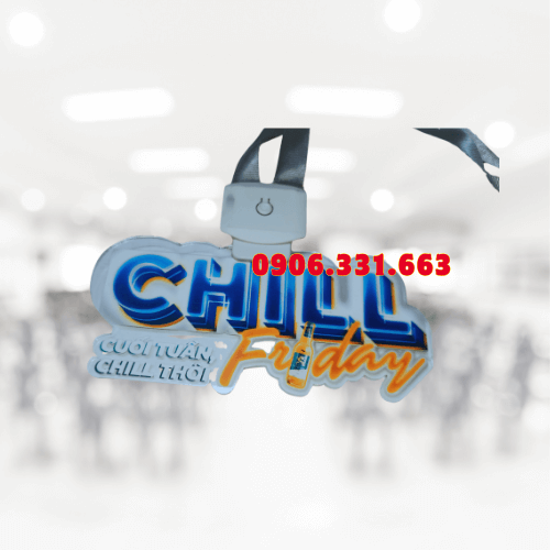 Bảng đeo tên đèn led in màu Bảng đeo tên đèn led in màu