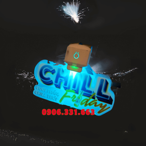 Bảng đeo tên đèn led in màu Bảng đeo tên đèn led in màu