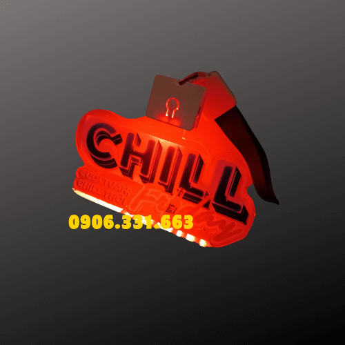 Bảng đeo tên đèn led in màu Bảng đeo tên đèn led in màu