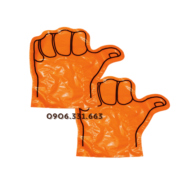 bóng đập cổ vũ bàn tay màu cam bóng đập cổ vũ bàn tay màu cam