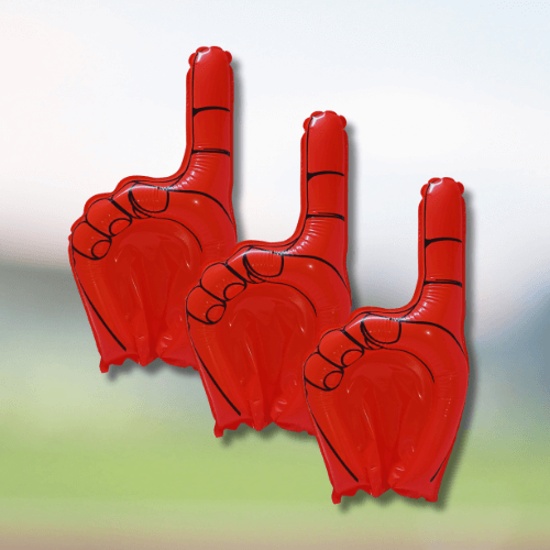 Bóng đập cổ vũ bàn tay màu đỏ Bóng đập cổ vũ bàn tay màu đỏ