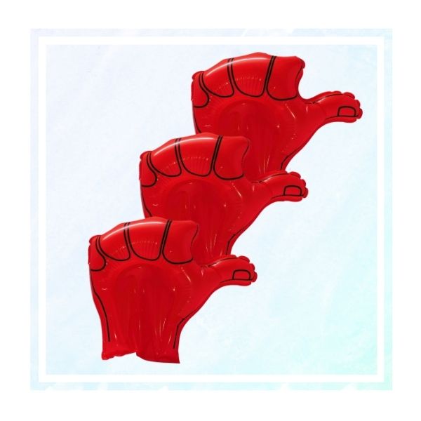 Bóng đập cổ vũ bàn tay màu đỏ