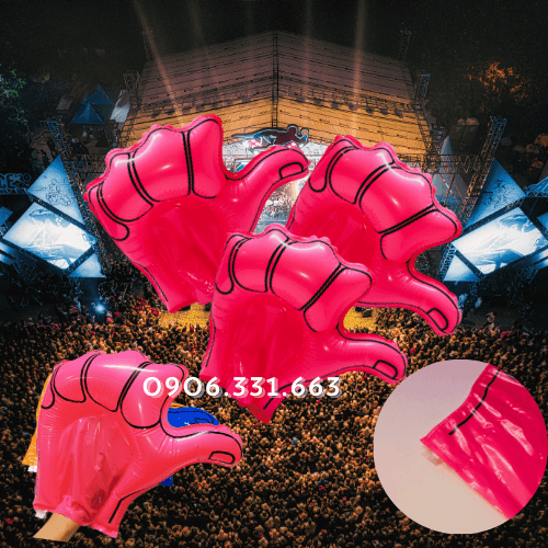 Bóng đập cổ vũ bàn tay màu hồng Bóng đập cổ vũ bàn tay màu hồng