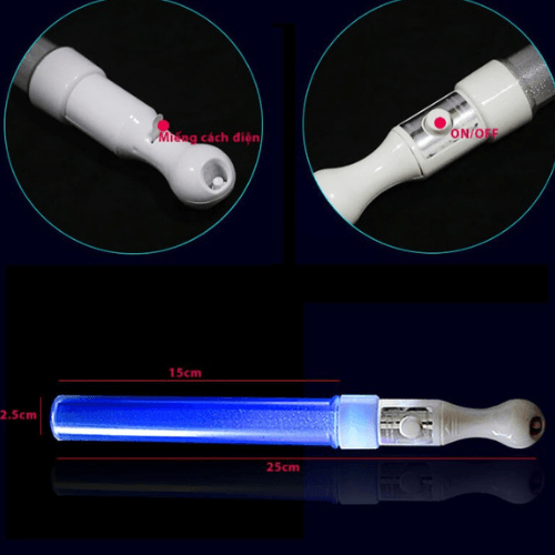 Gậy cổ vũ LED kim tuyến xanh dương Gậy cổ vũ LED kim tuyến xanh dương