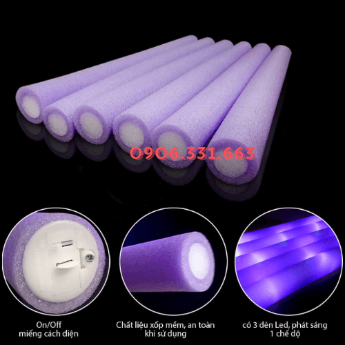 Gậy xốp phát sáng led tím Gậy xốp phát sáng led tím
