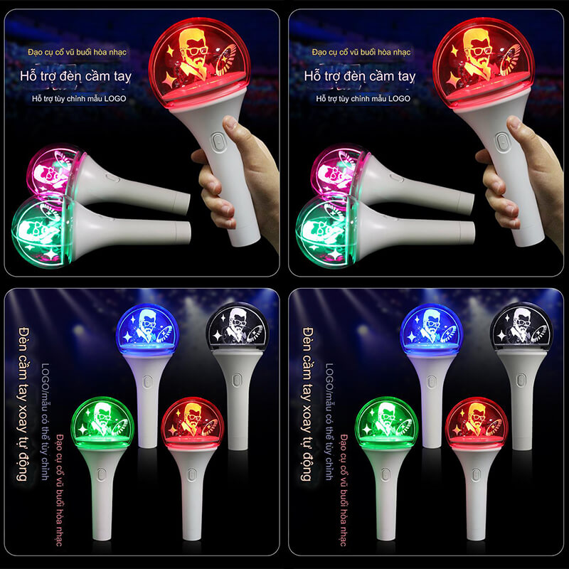 gậy cổ vũ 3d xoay