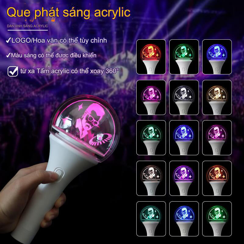 gậy cổ vũ 3d xoay