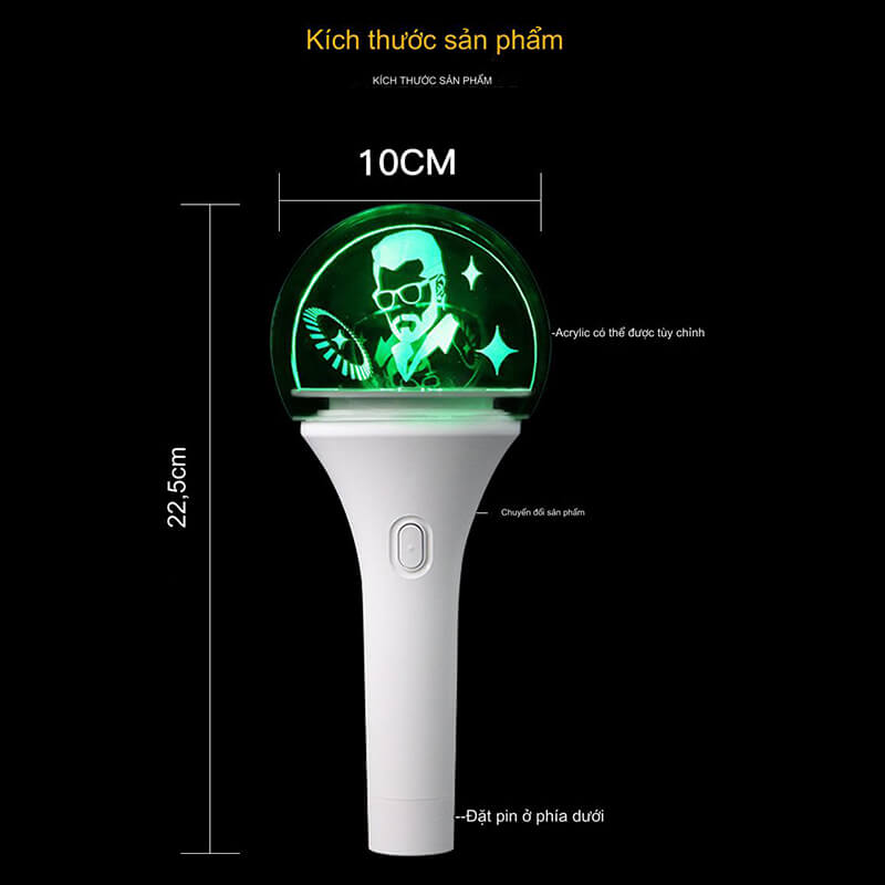 gậy cổ vũ 3d xoay