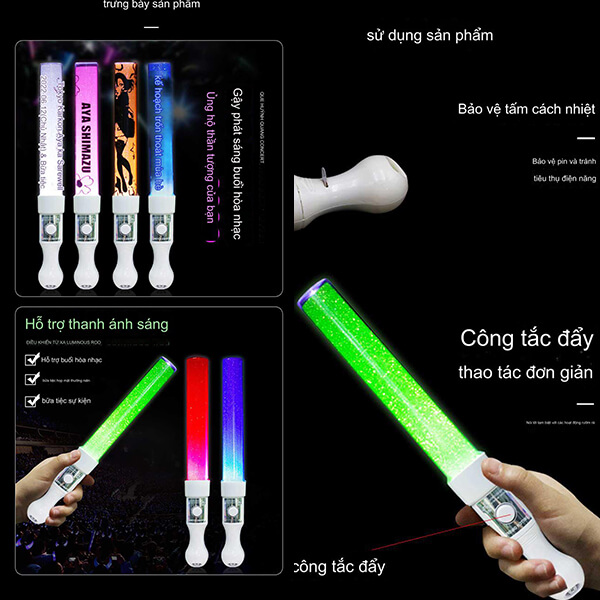 gậy cổ vũ phát sáng đèn led