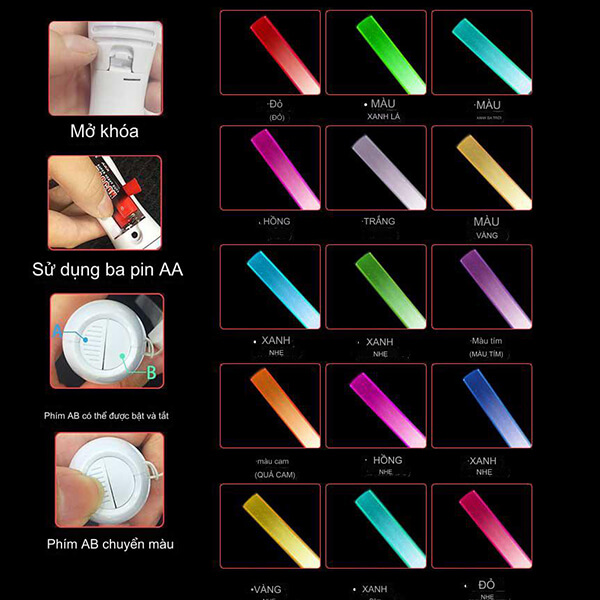 lightstick cổ vũ đổi màu