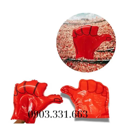 Bóng đập cổ vũ bàn tay màu đỏ