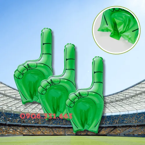 Bóng đập cổ vũ bàn tay hey xanh lá: Phụ kiện khuấy động mọi fanclub