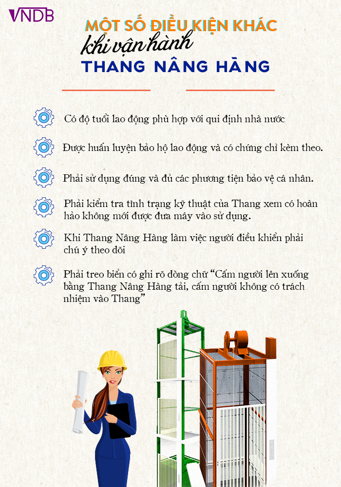 An toàn lao động khi vận hành Thang Nâng Hàng