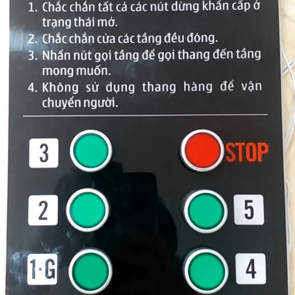 Combo Tab Mica, nút nhấn 5 tầng có vị trí LED