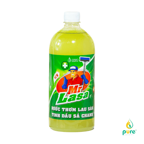 Nước lau sàn thảo mộc Mr. Lasa - Hương Sả chanh