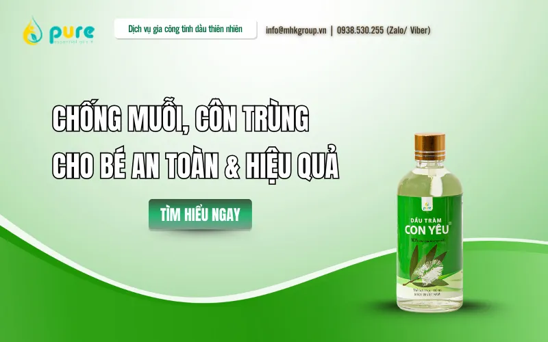 Dầu tràm Con Yêu: Giải pháp chống muỗi và côn trùng đốt an toàn cho bé