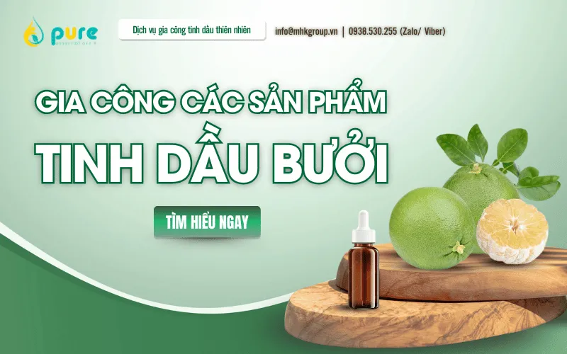 Gia công tinh dầu bưởi sạch