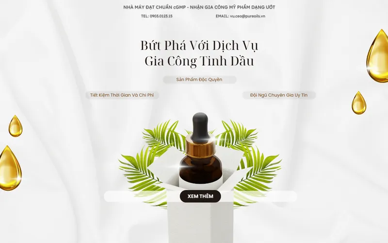 Dịch vụ gia công tinh dầu chuẩn quốc tế tại TP. HCM