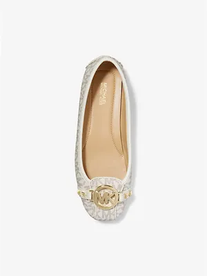 Giày Michael Kors nữ búp bê Fulton Moc Flat Optic White