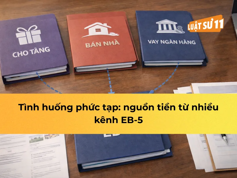 Tình huống phức tạp: nguồn tiền từ nhiều kênh EB-5